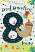 Picture of FOR A WONDERFUL GREAT GRANDSON 8 TODAY CARD
